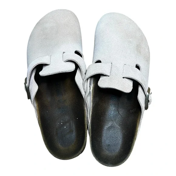 Birkenstock Boston Suede Clogs Very Pale Pink EU 42 Men’s 9–9.5 Women’s 11.5 12 - Picture 5 of 11